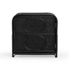 Tina 27" Rattan Nightstand With Storage