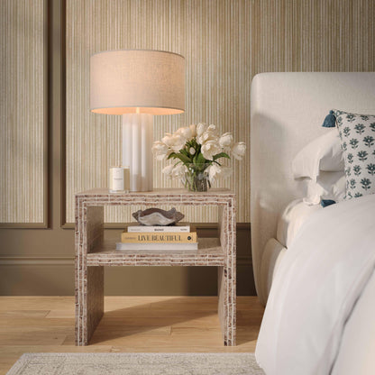 Derry 22" Capiz Shell Nightstand - Lavender - Image 1