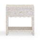 Piara 22" Natural Mother of Pearl Inlaid Nightstand With Drawer - Image 1