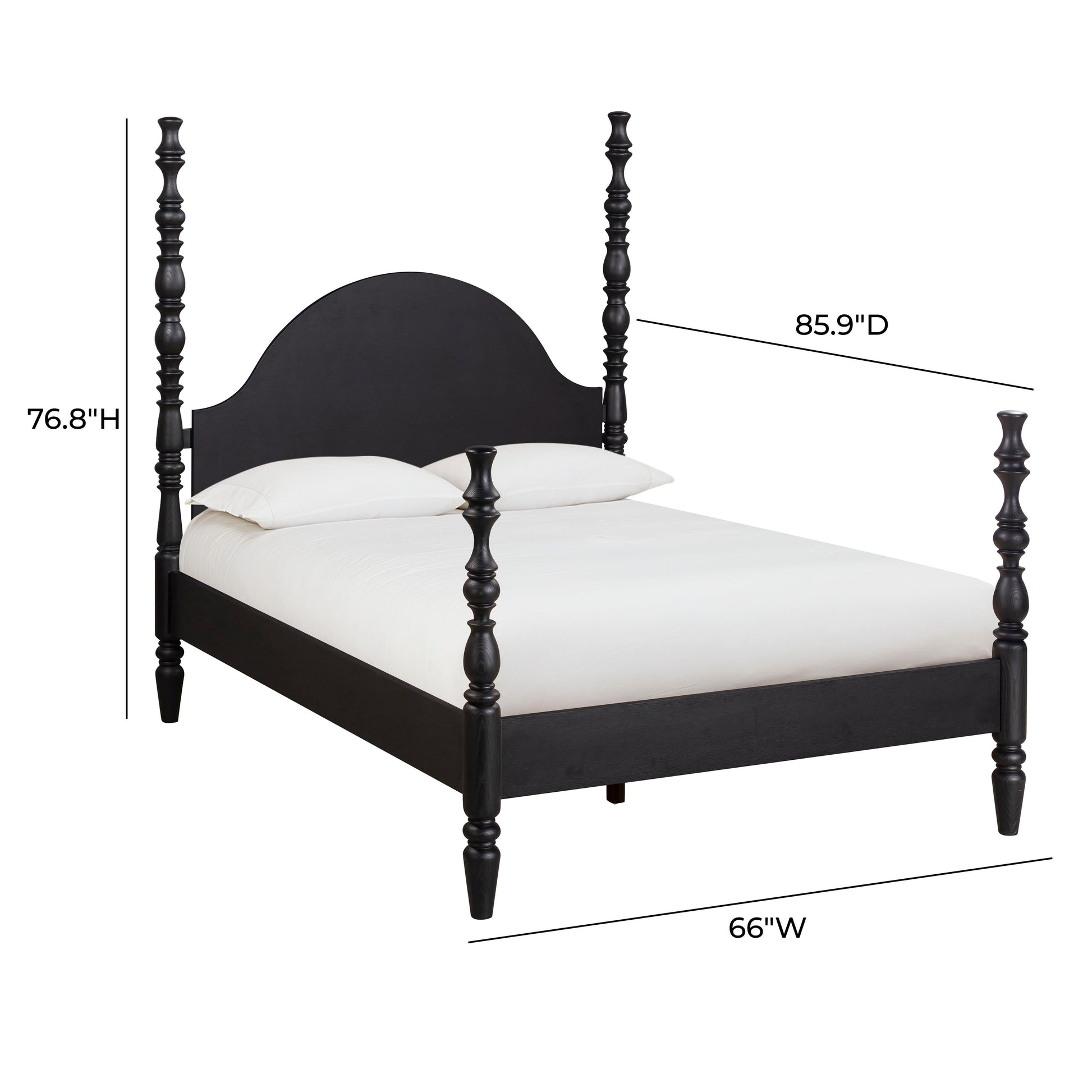 Rosalie Ash Bed - Black / Queen - Image 11