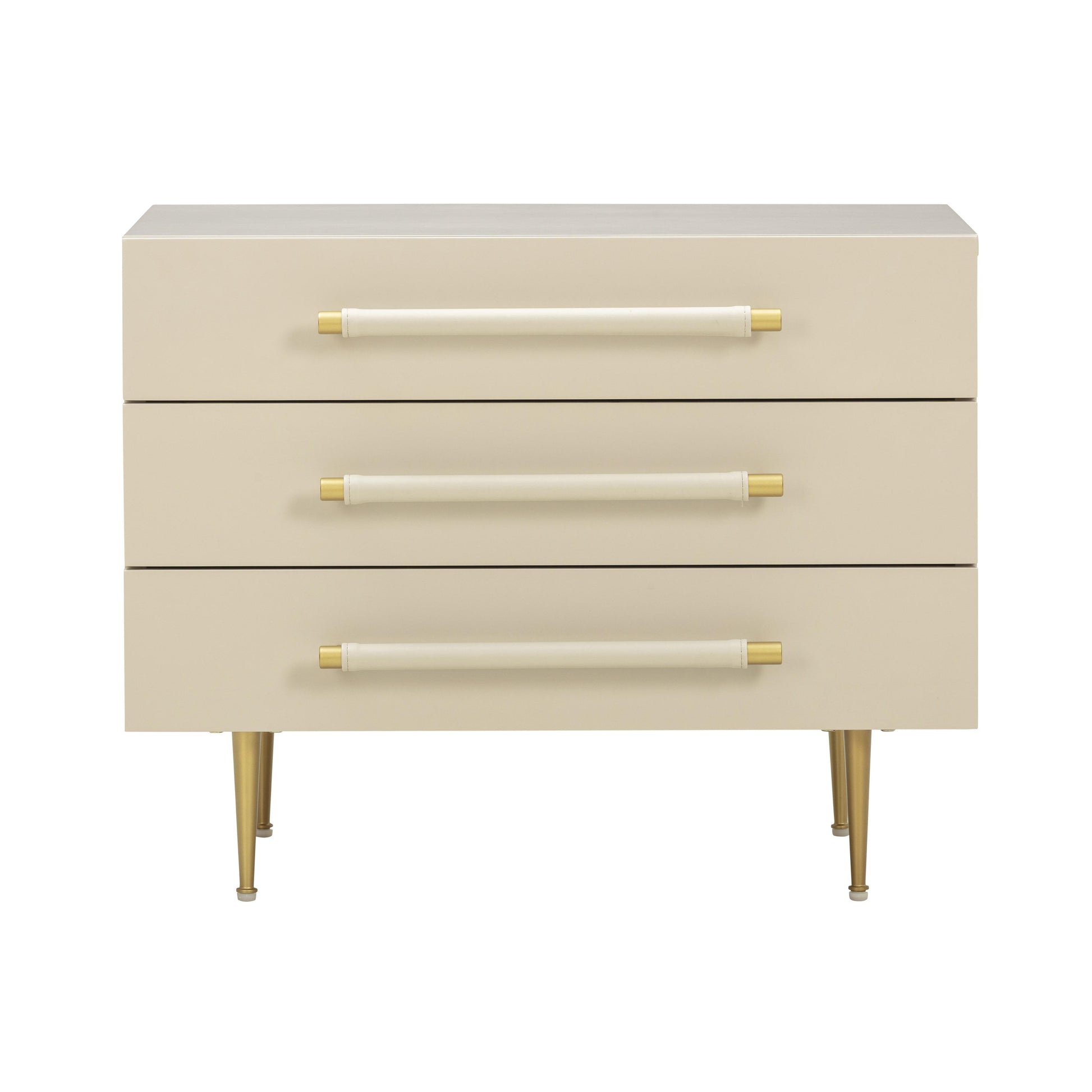 Trident 28" 3-Drawer Nightstand - Taupe - Image 1