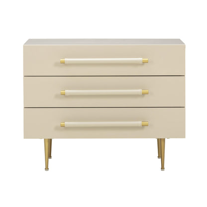 Trident 28" 3-Drawer Nightstand - Taupe - Image 1