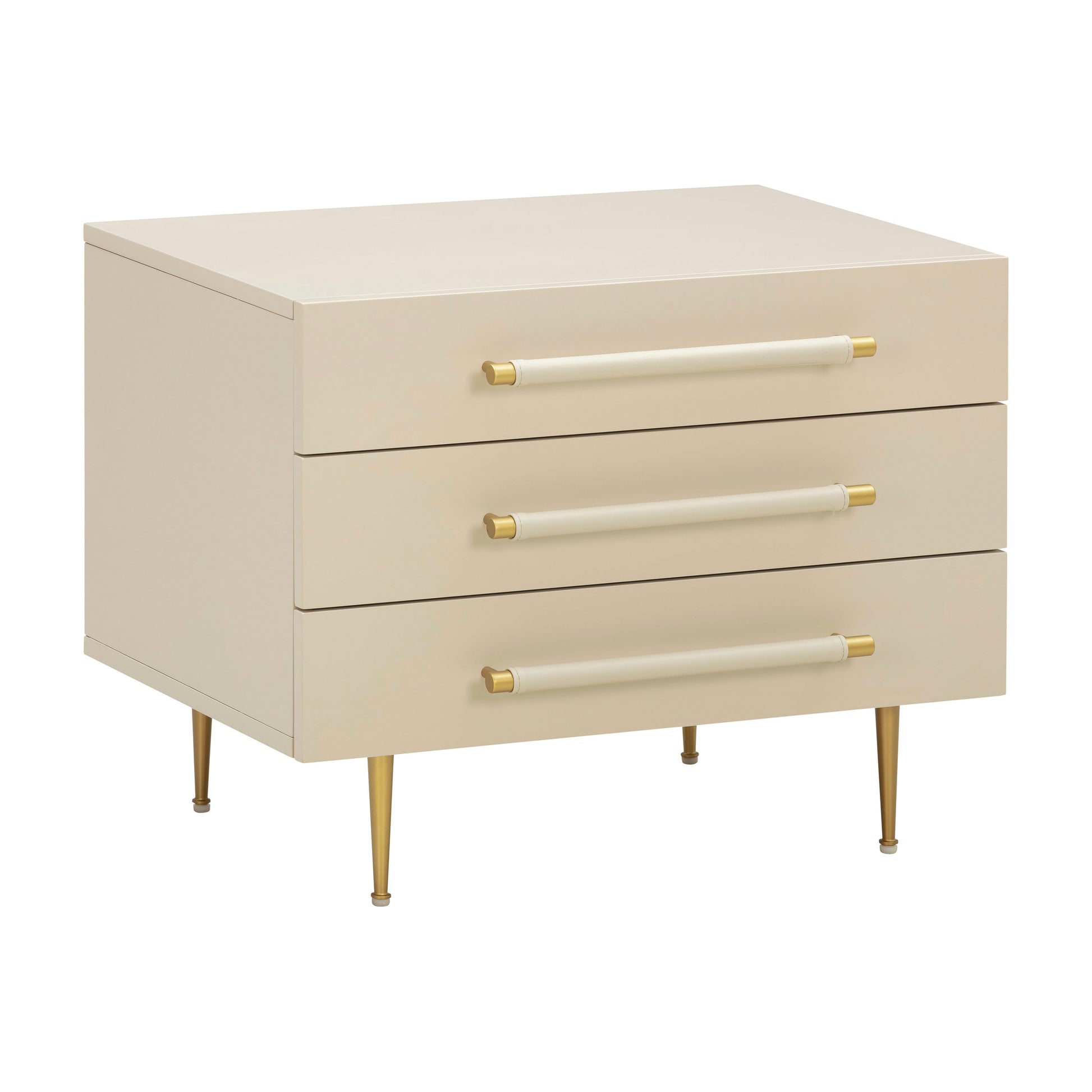 Trident 28" 3-Drawer Nightstand - Taupe - Image 3