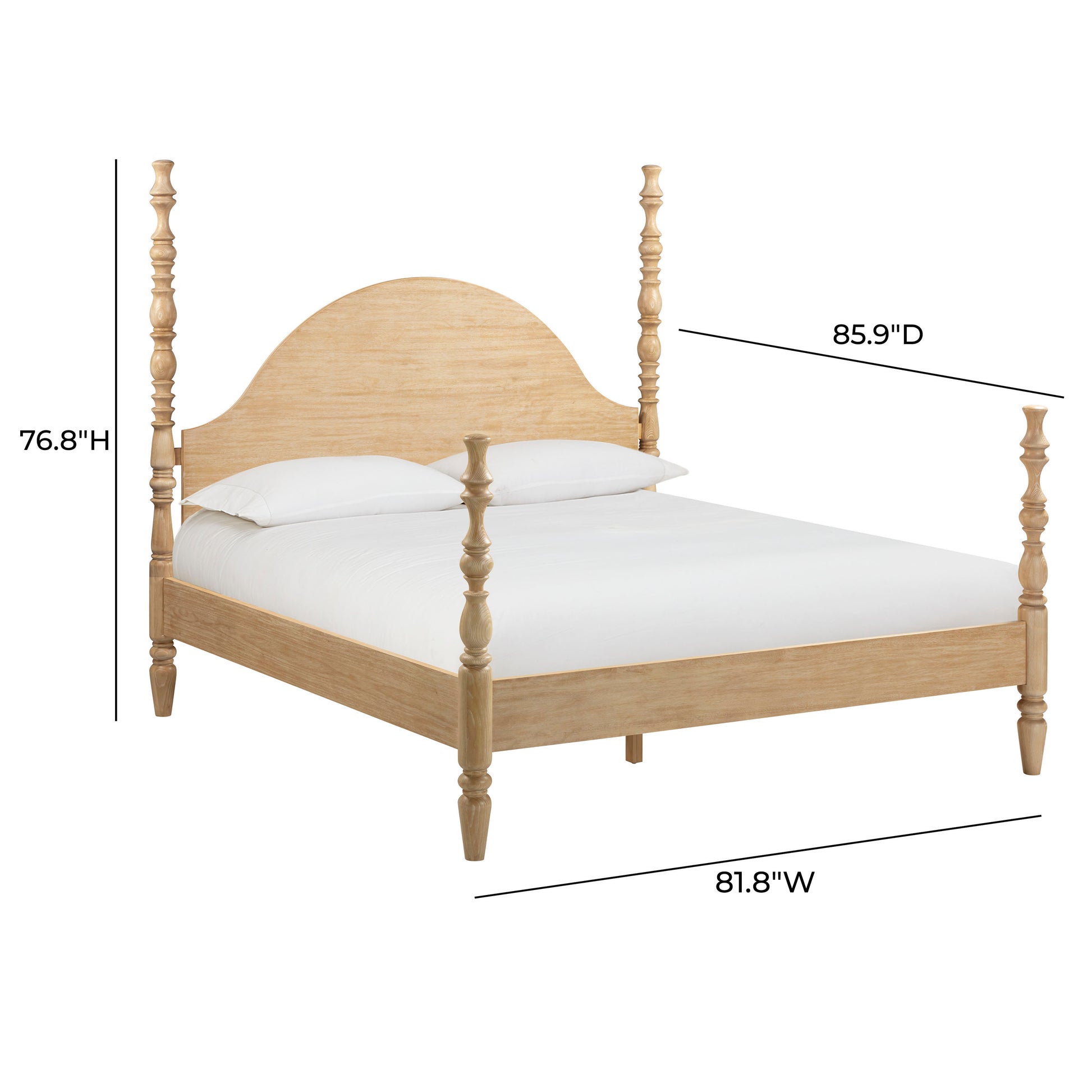 Rosalie Ash Bed - Natural / King - Image 11