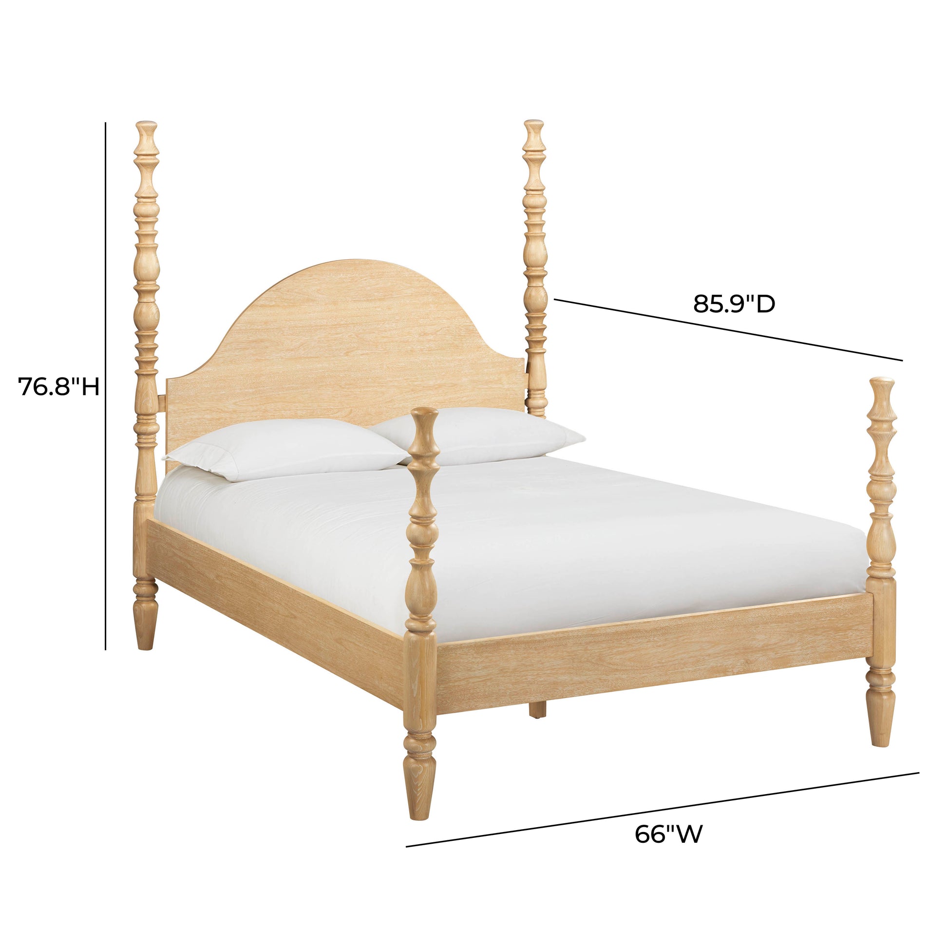 Rosalie Ash Bed - Natural / Queen - Image 11