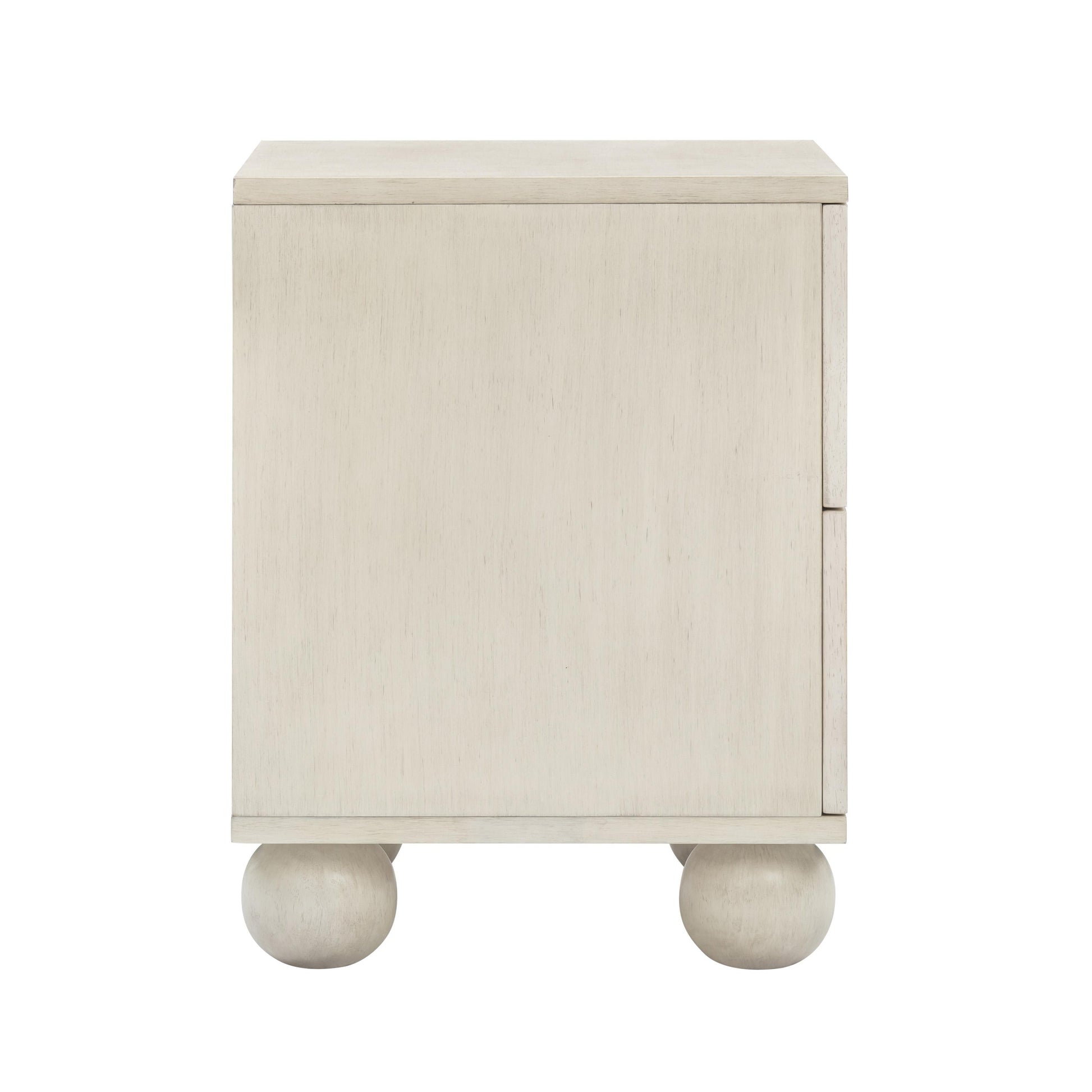 Grappa 22" Wood & Raffia Wavy 2-Drawer Nightstand - White - Image 6