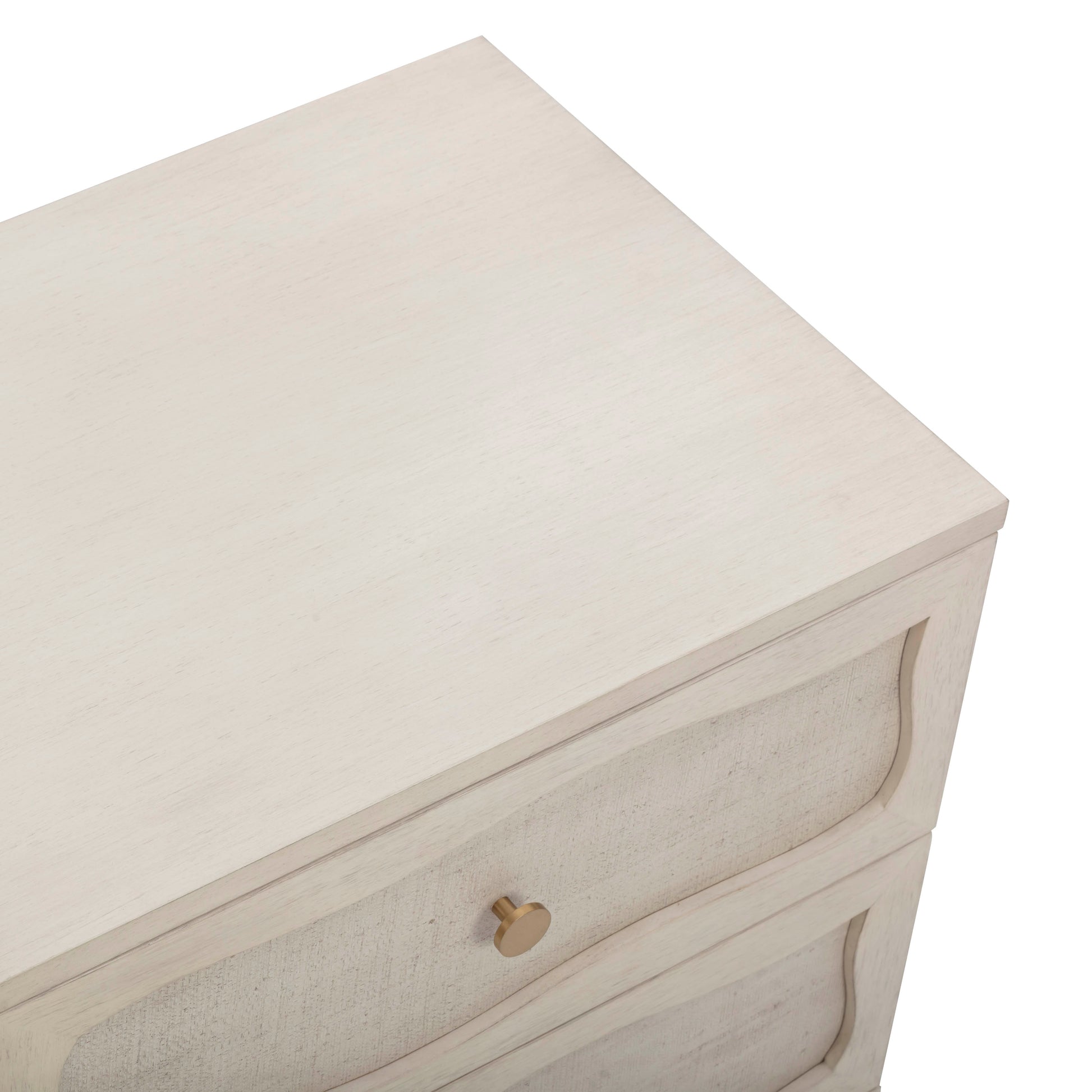 Grappa 22" Wood & Raffia Wavy 2-Drawer Nightstand - White - Image 9
