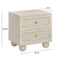 Grappa 22" Wood & Raffia Wavy 2-Drawer Nightstand - White - Image 5