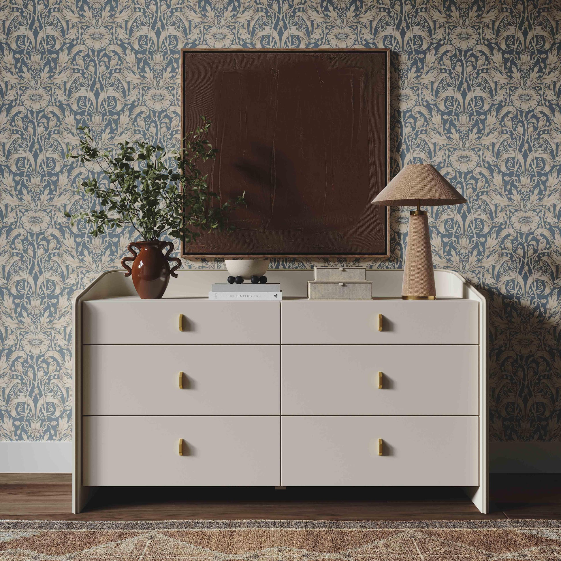 Collins 56" Cream 6-Drawer Dresser | TOV Furniture Collins 56" Cream 6-Drawer Dresser | TOV Furniture