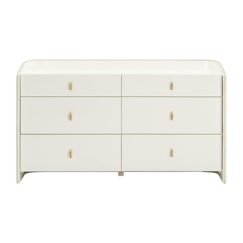 Collins 56" Cream 6-Drawer Dresser Collins 56" Cream 6-Drawer Dresser