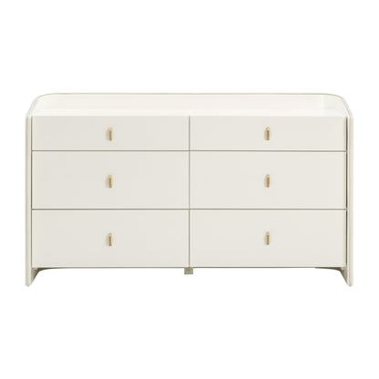 Collins 56" Cream 6-Drawer Dresser - Default Title - Image 2