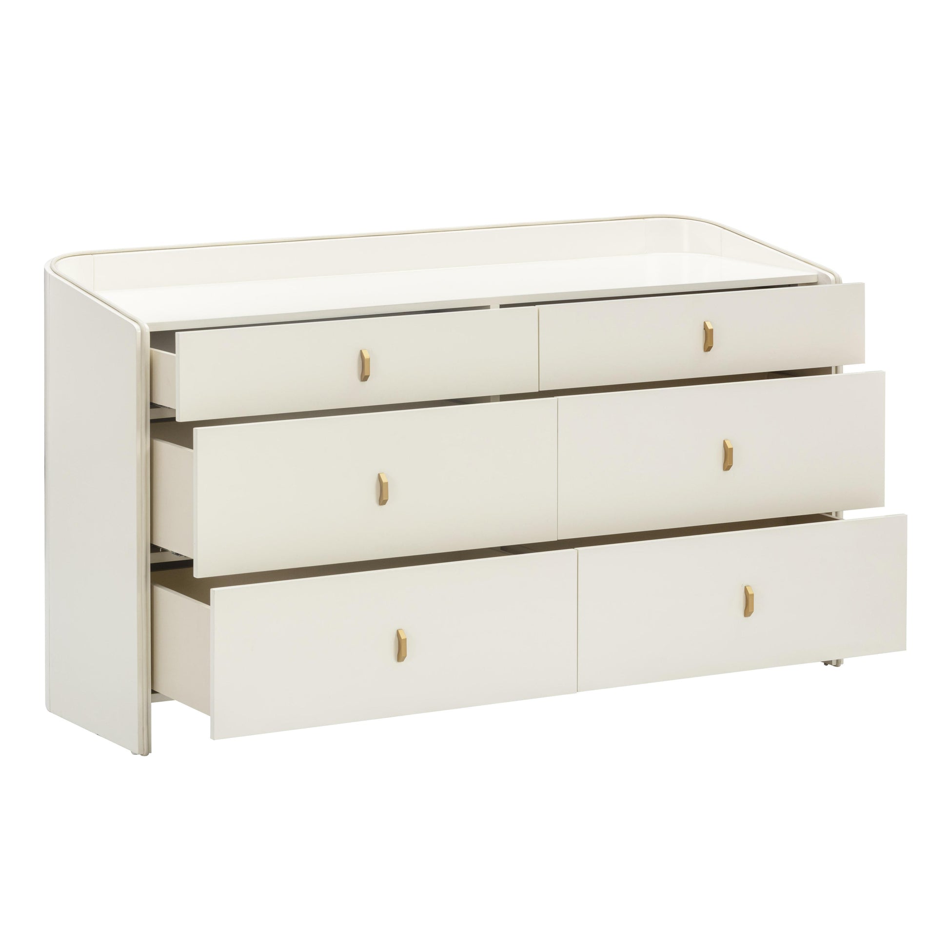 Collins 56" Cream 6-Drawer Dresser | TOV Furniture Collins 56" Cream 6-Drawer Dresser | TOV Furniture