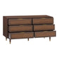 Sierra 60" Cane 6-Drawer Dresser - Dark Brown - Image 3