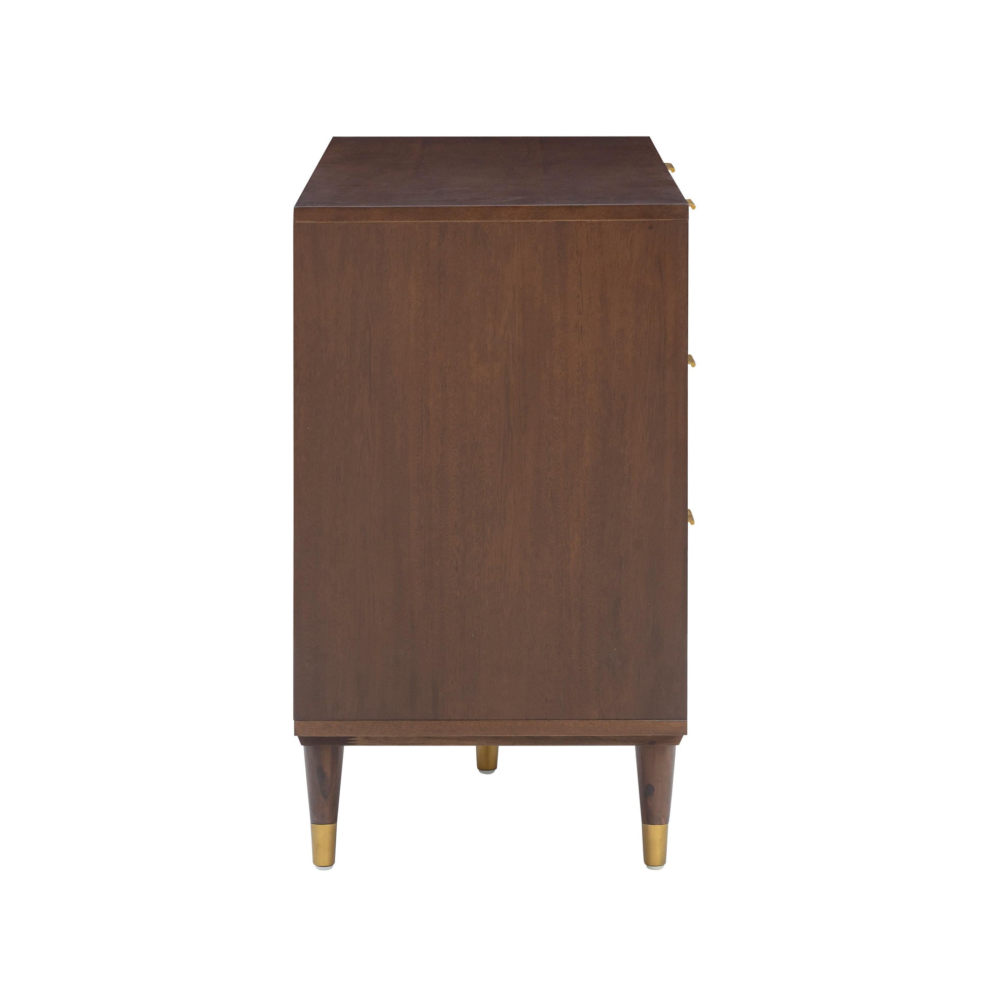 Sierra 60" Cane 6-Drawer Dresser - Dark Brown - Image 4