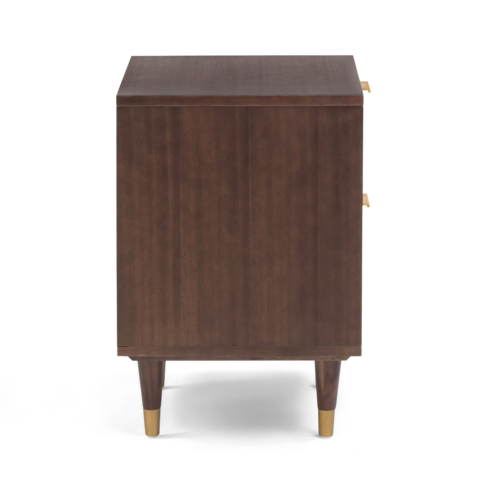 Sierra 22" Cane 2-Drawer Nightstand - Dark Brown - Image 4