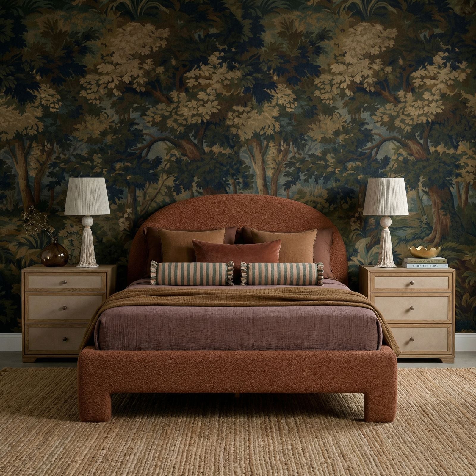 Orphea Performance Boucle Bed - Autumn Red / Queen - Image 2