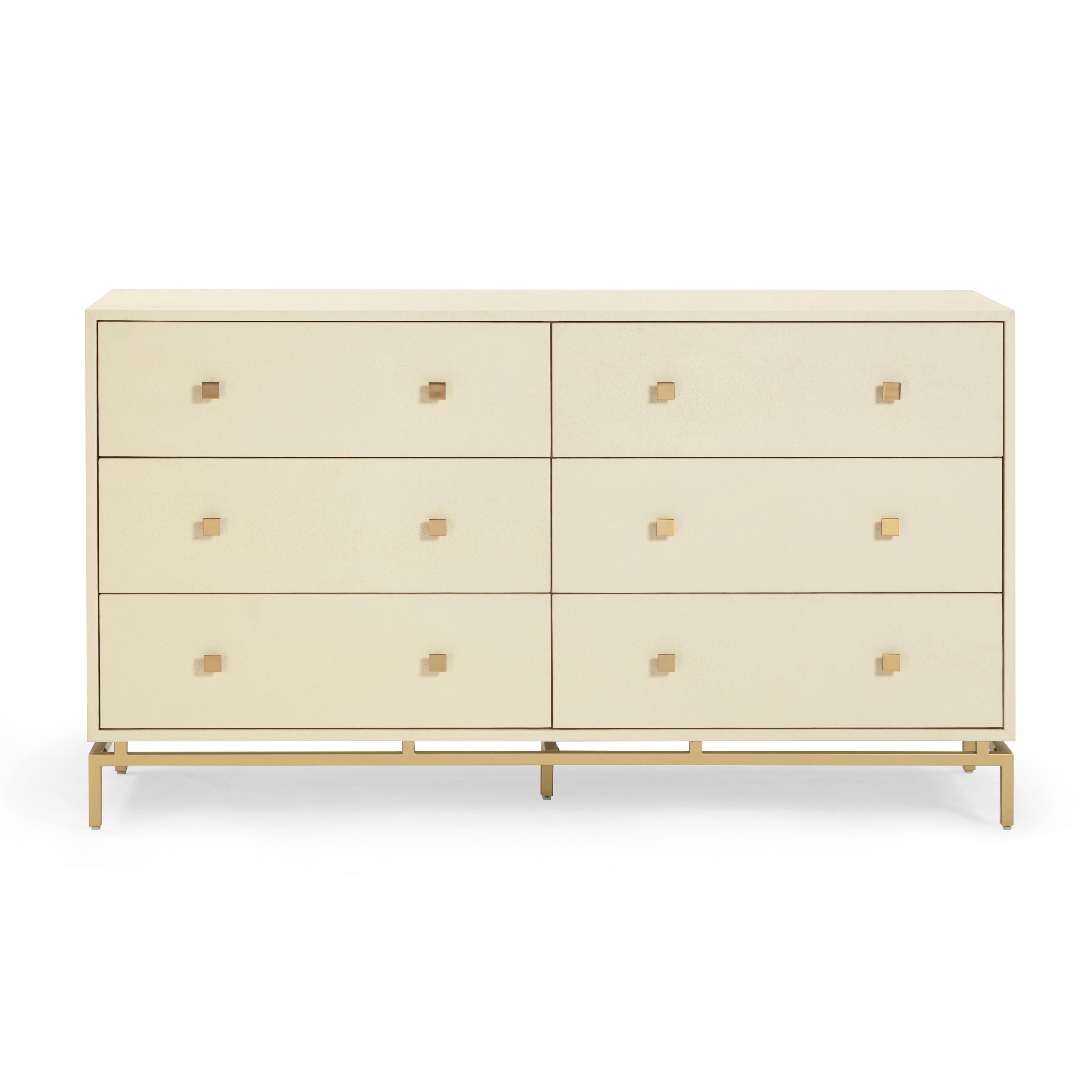 TOV Furniture Pesce Shagreen 6 Drawer Dresser - Thumbnail 4