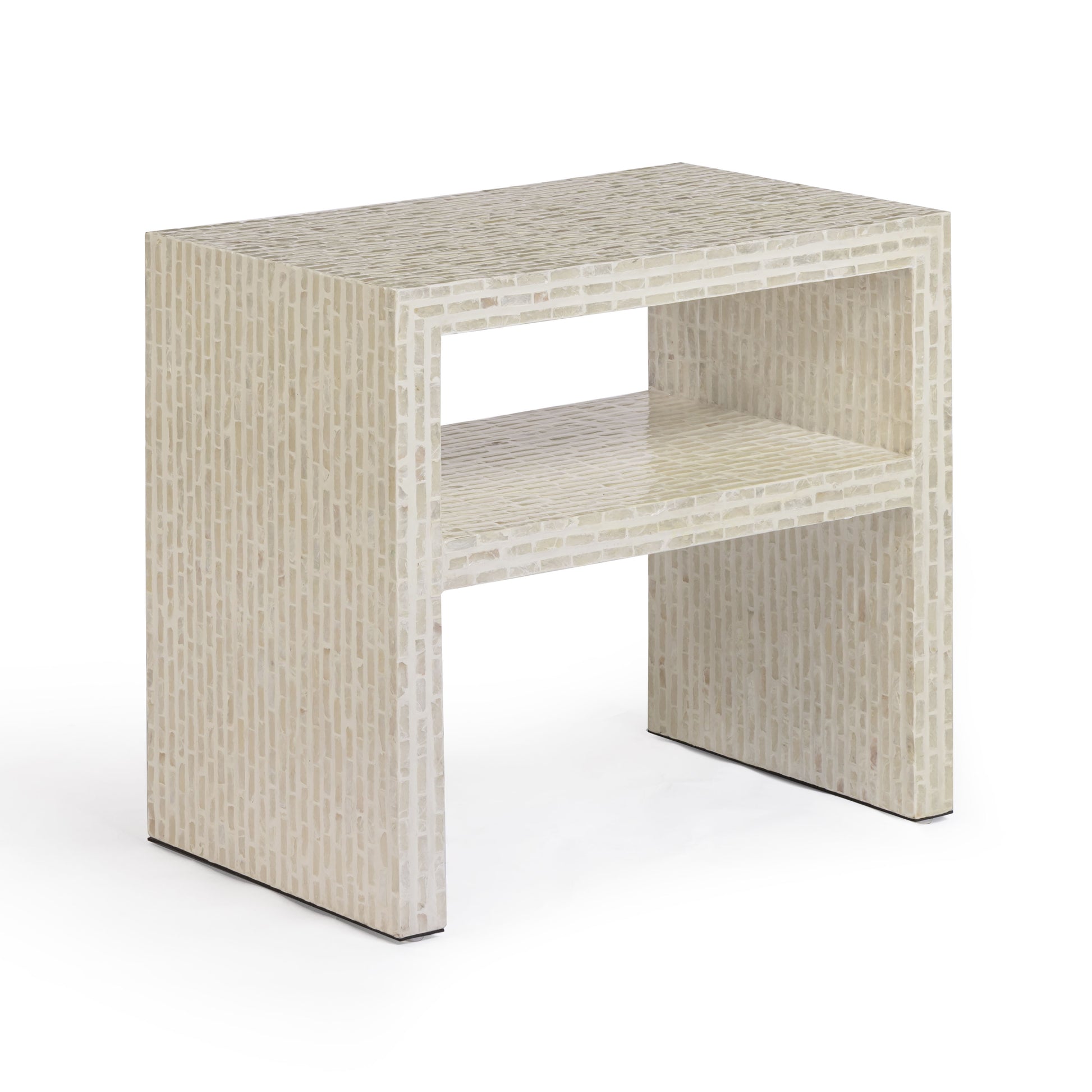 Derry 22" Capiz Shell Nightstand - Cream - Image 3