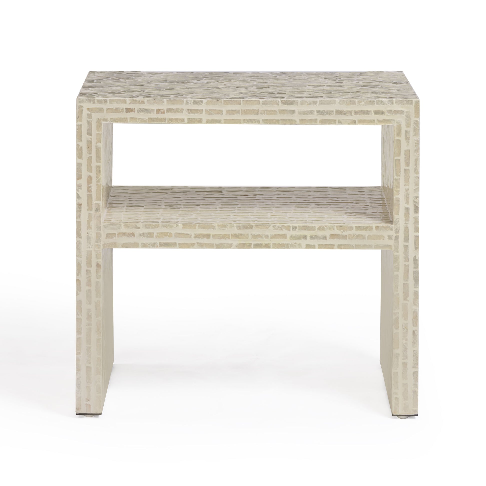 Derry 22" Capiz Shell Nightstand - Cream - Image 1
