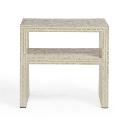 Derry 22" Capiz Shell Nightstand - Cream - Image 1