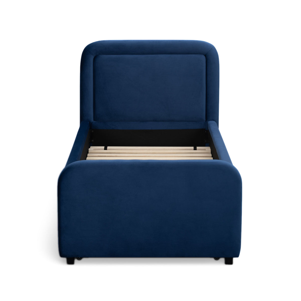 Briella Performance Velvet Trundle Bed in Twin - Navy - Image 10