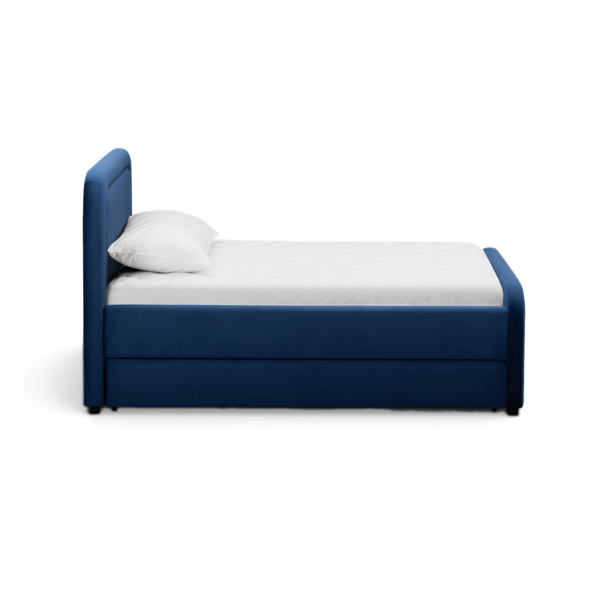Briella Performance Velvet Trundle Bed in Twin - Navy - Image 8