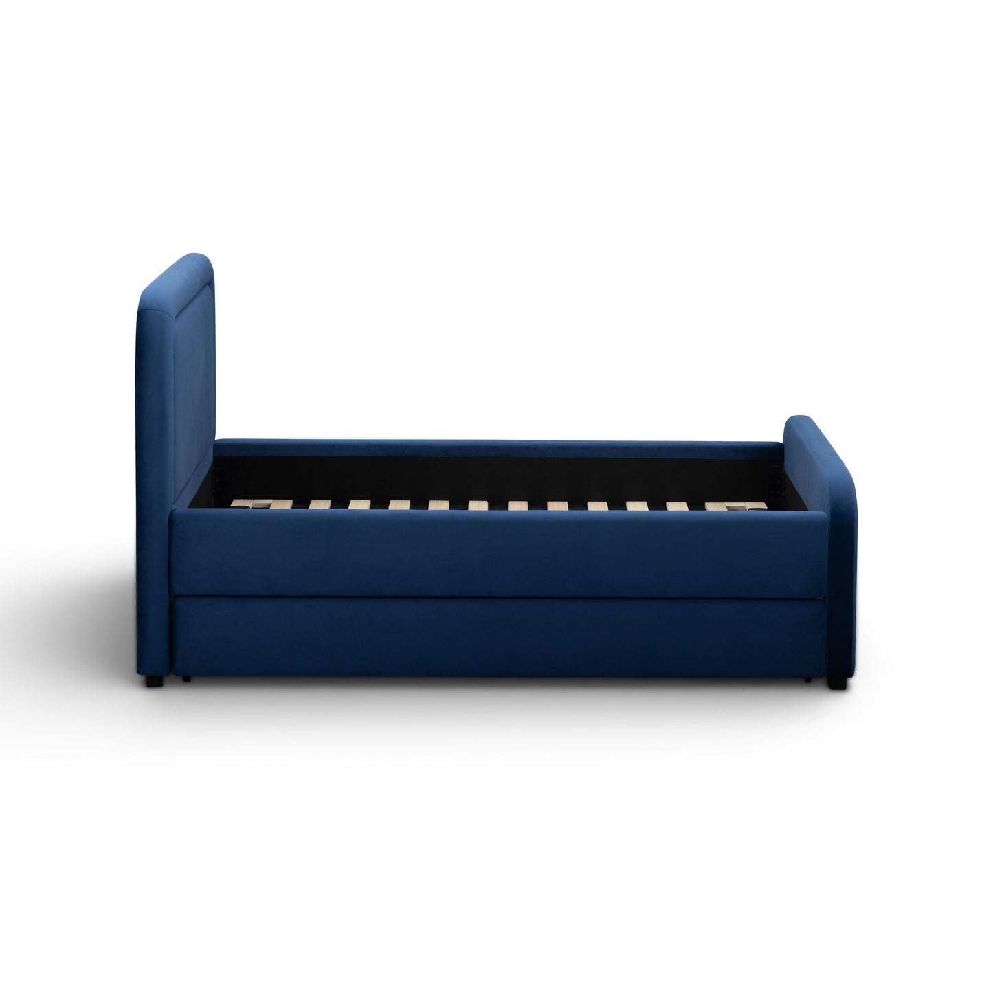 Briella Performance Velvet Trundle Bed in Twin - Navy - Image 9