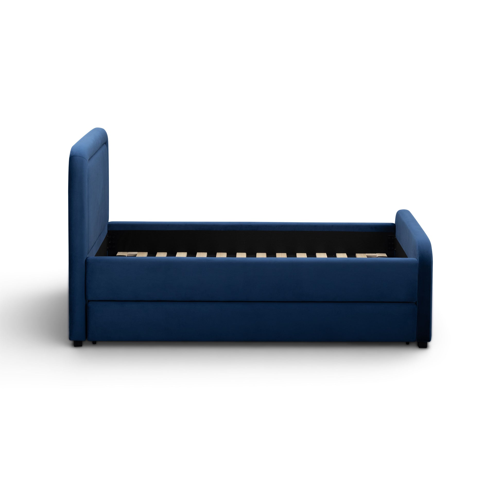 Briella Performance Velvet Trundle Bed in Twin - Navy - Image 9