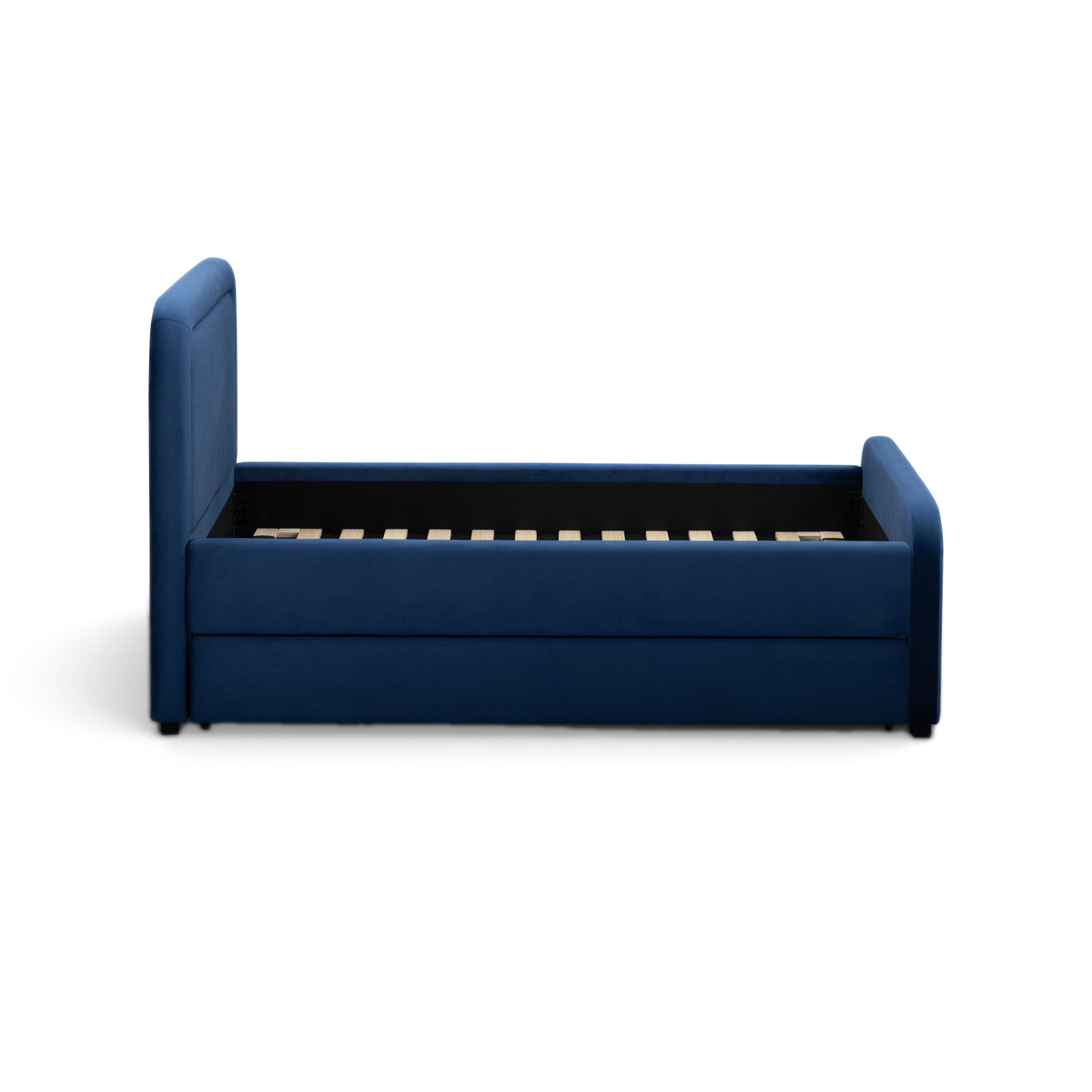 Briella Performance Velvet Trundle Bed in Twin - Navy - Image 9