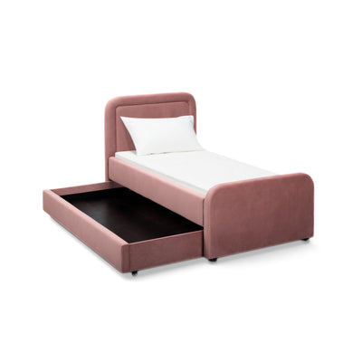 Briella Performance Velvet Trundle Bed in Twin - Image 1