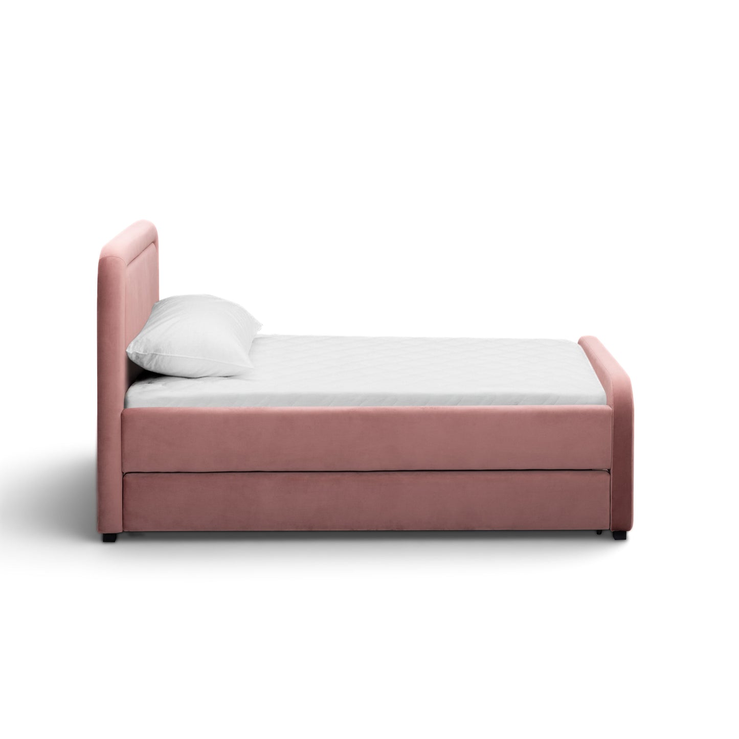 Briella Performance Velvet Trundle Bed in Twin - Salmon - Image 5