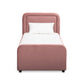 Briella Performance Velvet Trundle Bed in Twin - Salmon - Image 3