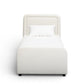 Briella Performance Velvet Trundle Bed in Twin - Cream - Image 4