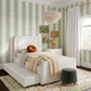 Briella Performance Velvet Trundle Bed in Twin - Cream - Image 2
