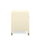 Dani 25" Cream Faux Shagreen Nightstand with Drawer - Image 6