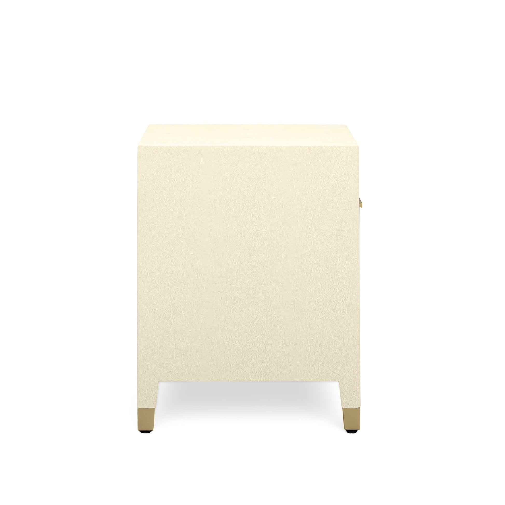 Dani 25" Cream Faux Shagreen Nightstand with Drawer - Image 6