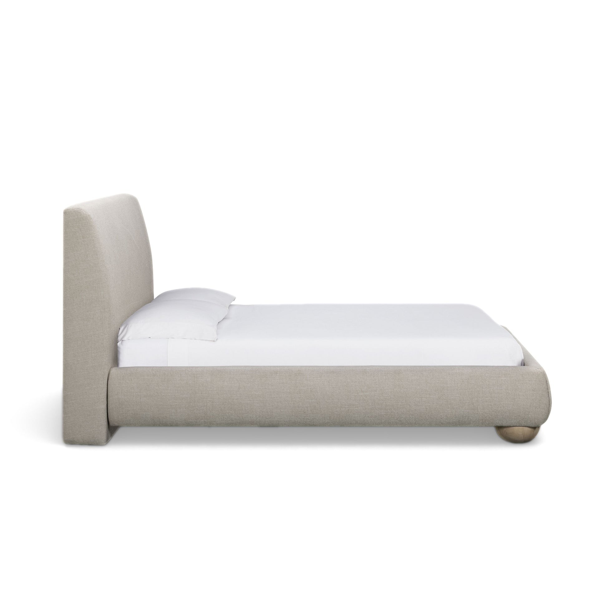 Rayne Textured Fabric Bed - Cream / Queen - Image 3