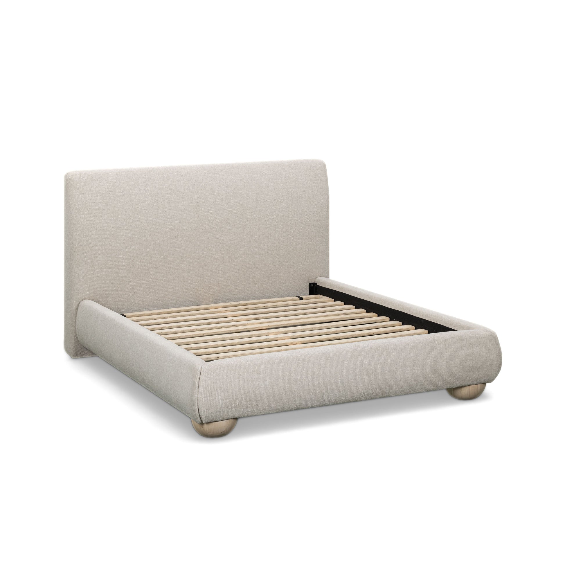 Rayne Textured Fabric Bed - Cream / Queen - Image 6