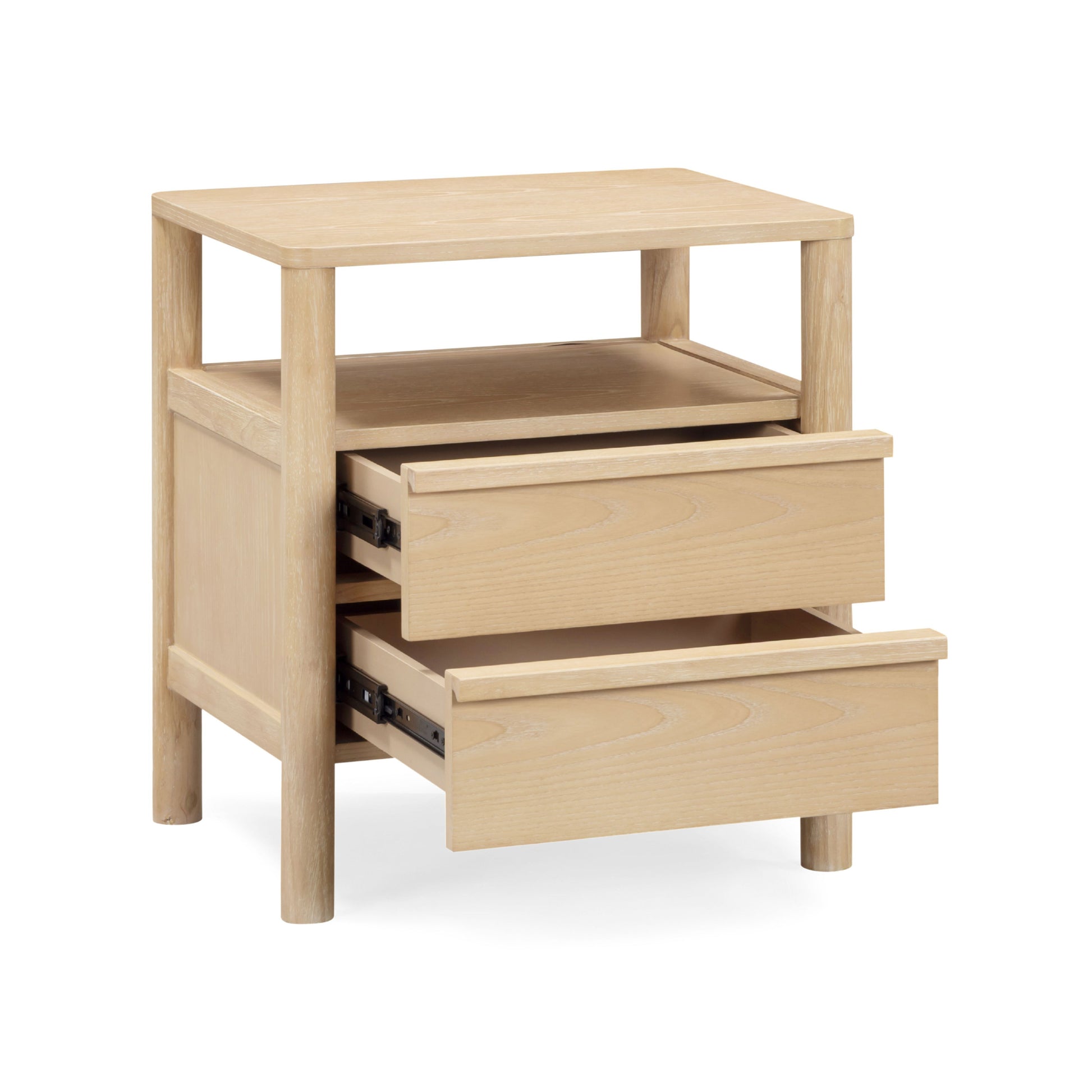 Tyra 22" Ash 2-Drawer Nightstand - Natural - Image 3