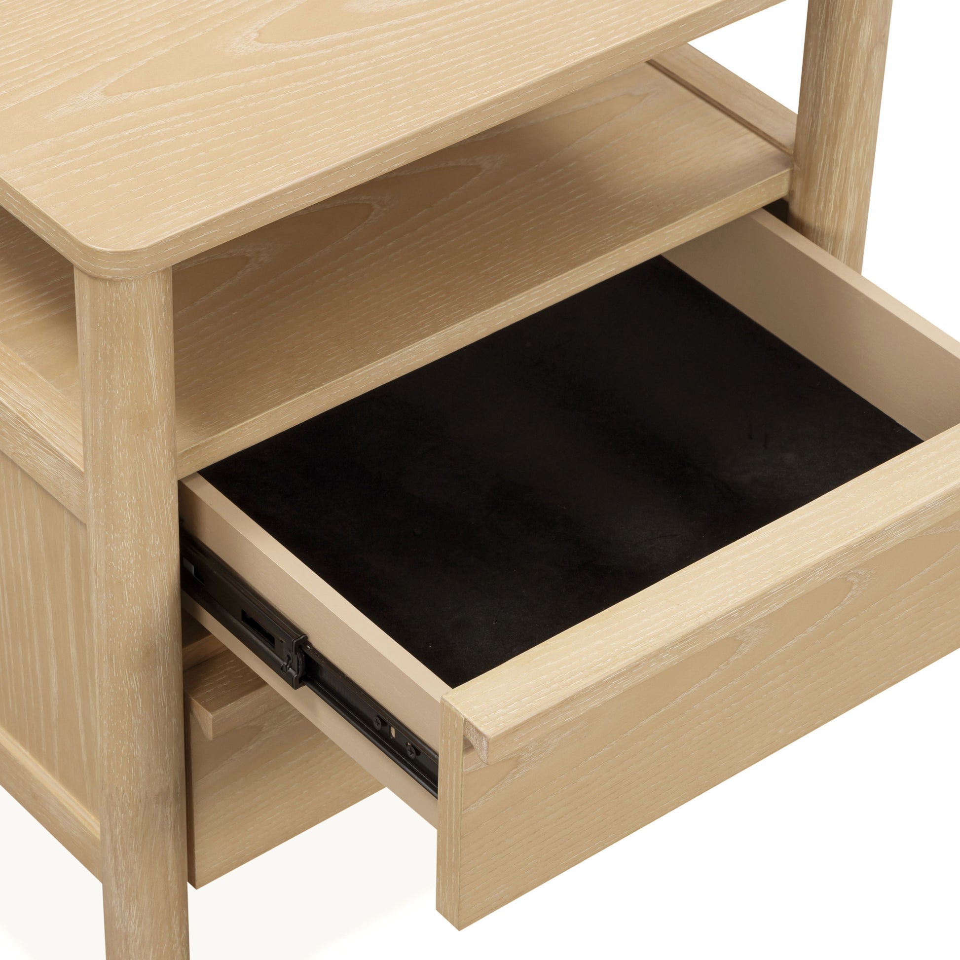 Tyra 22" Ash 2-Drawer Nightstand - Natural - Image 4
