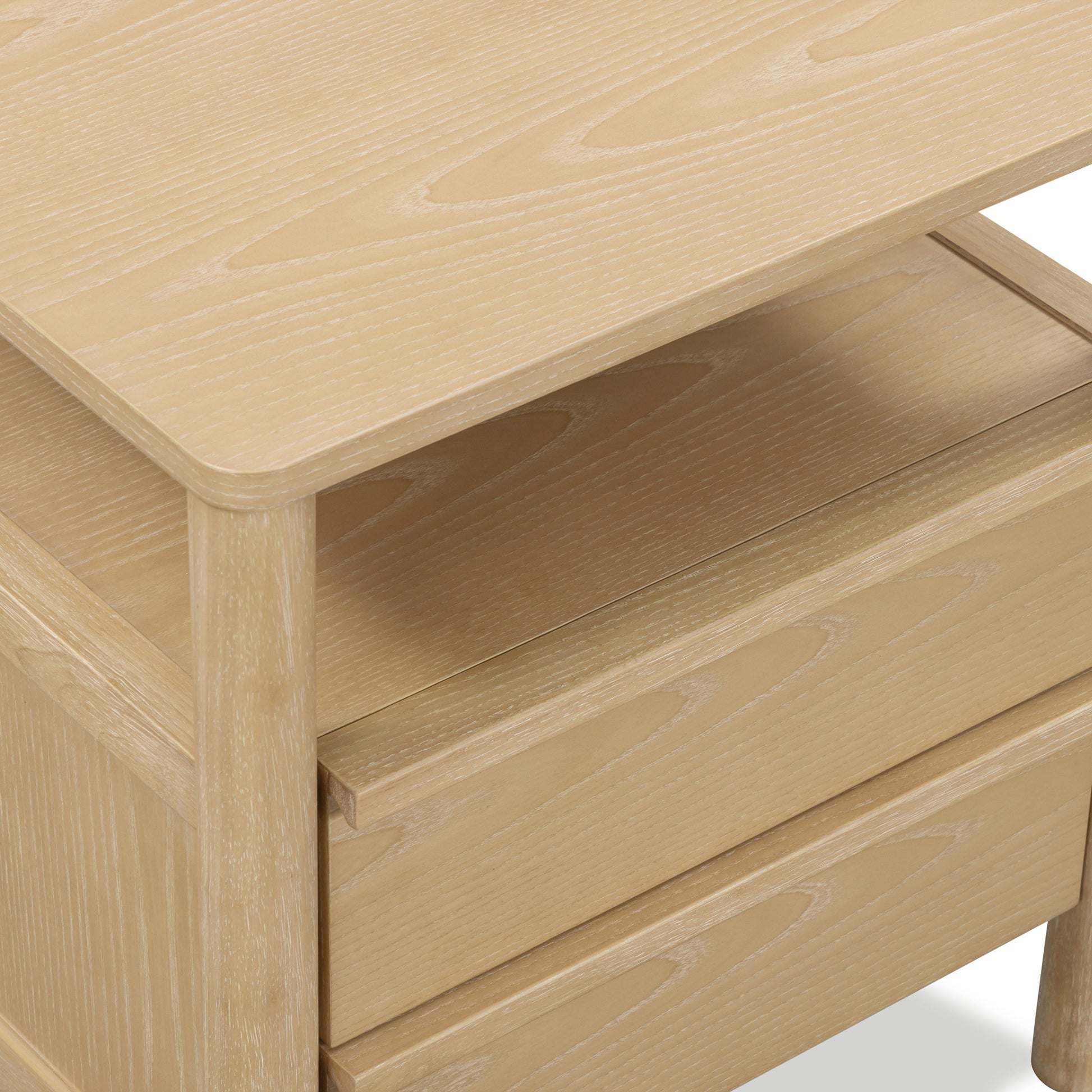 Tyra 22" Ash 2-Drawer Nightstand - Natural - Image 5