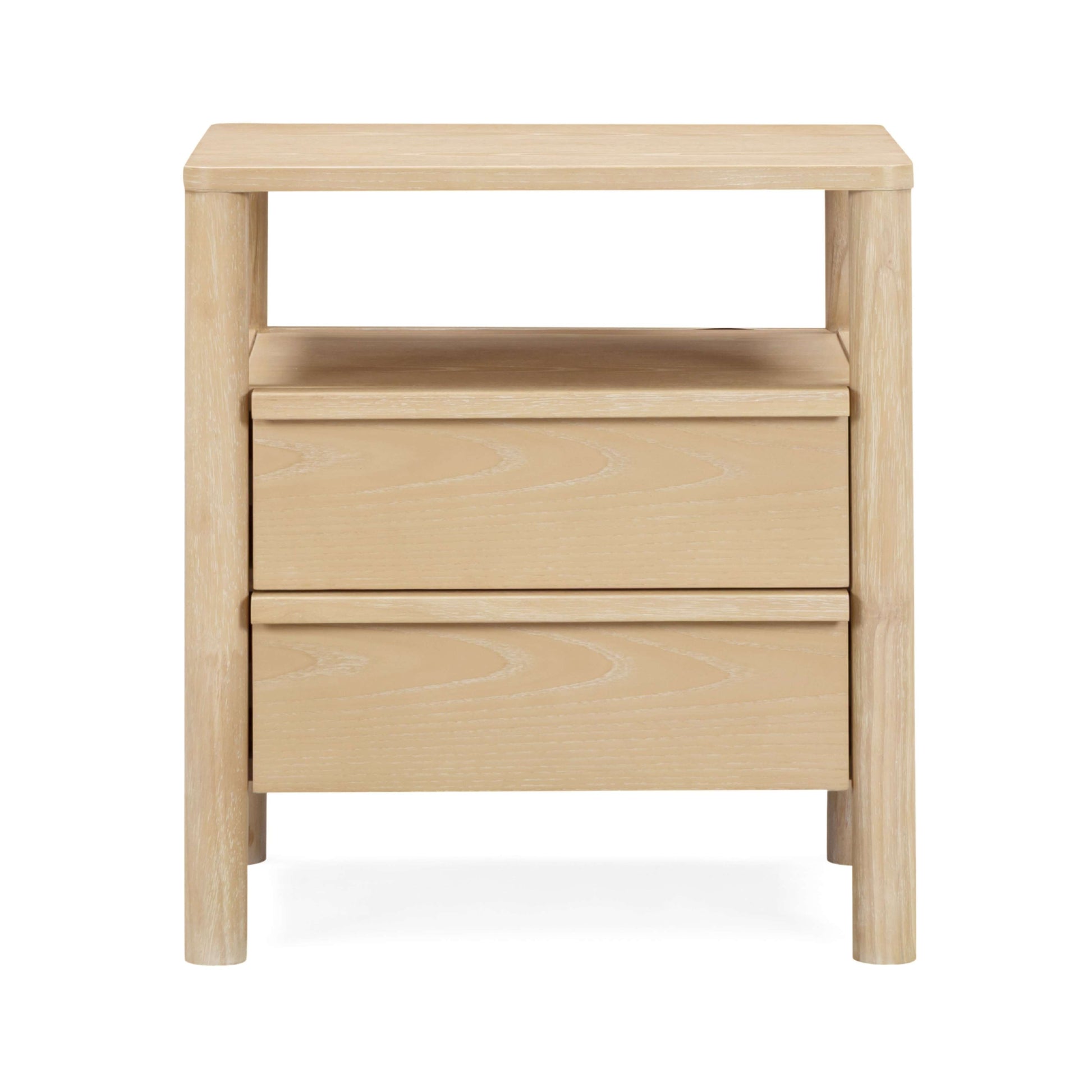 Tyra 22" Ash 2-Drawer Nightstand - Natural - Image 1