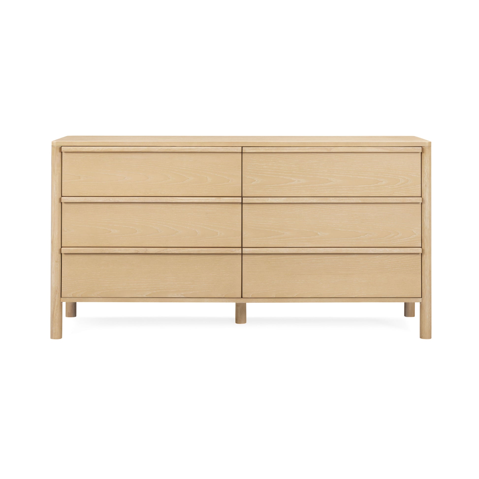 Tyra 62" Ash 6-Drawer Dresser - Natural - Image 1