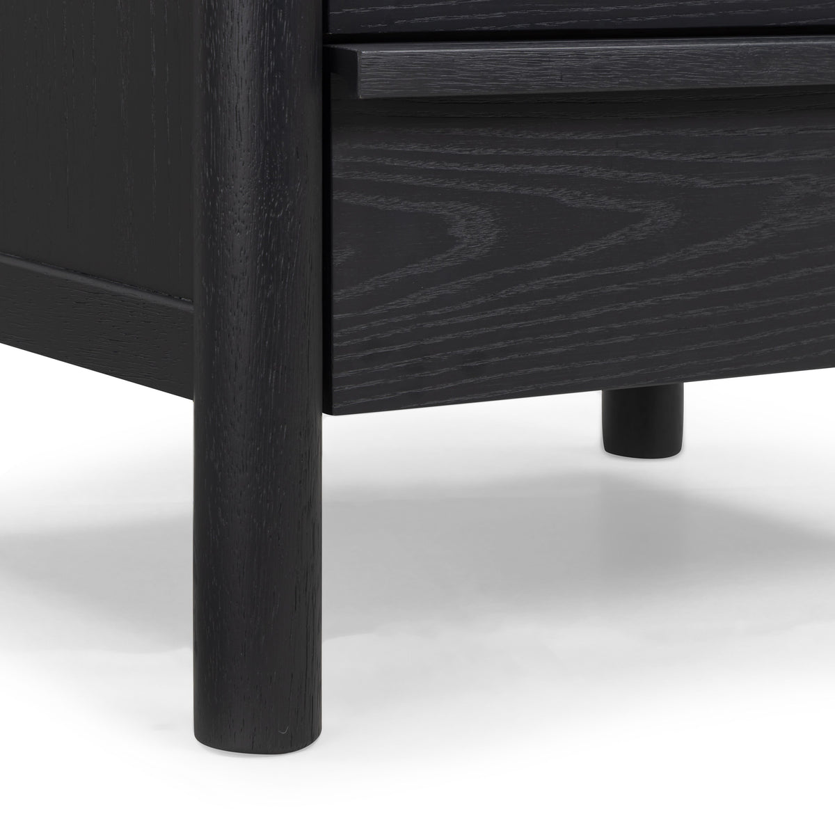 Tyra 22" Ash 2-Drawer Nightstand - Black - Image 6