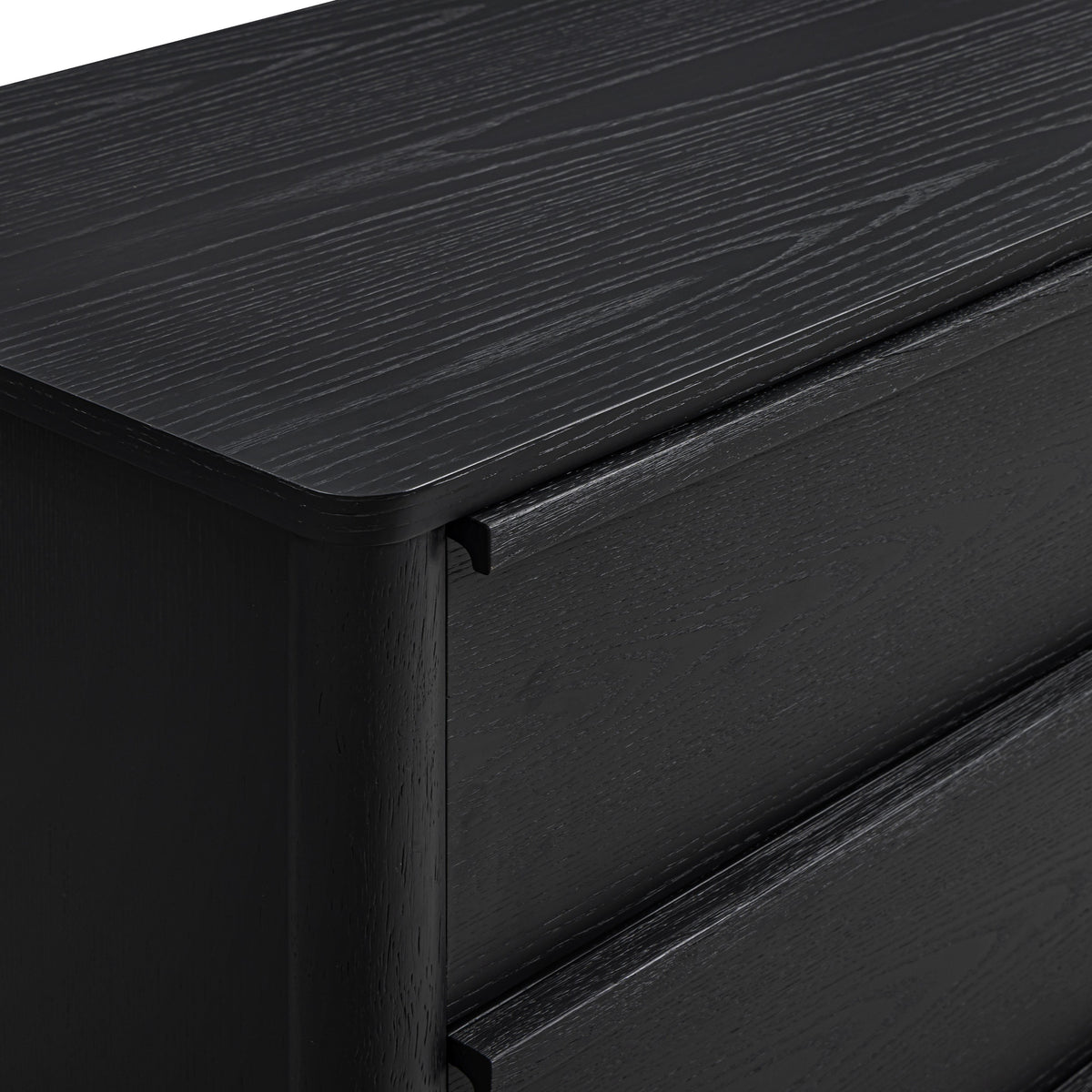 Tyra 62" Ash 6-Drawer Dresser - Black - Image 7