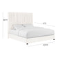 Arabelle Performance Velvet Bed - White / Queen - Image 6