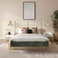 Eliana Performance Velvet Headboard Wings - Cream / Queen - Image 2