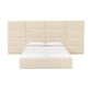 Eliana Performance Velvet Headboard Wings - Cream / Queen - Image 4