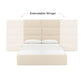 Eliana Performance Velvet Headboard Wings - Cream / Queen - Image 5