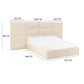 Eliana Performance Velvet Headboard Wings - Cream / Queen - Image 6
